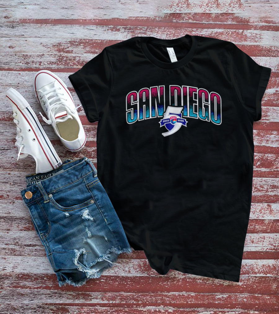 San Diego Wave FC 2022 To 2026 5 Seasons Celebration T-Shirt