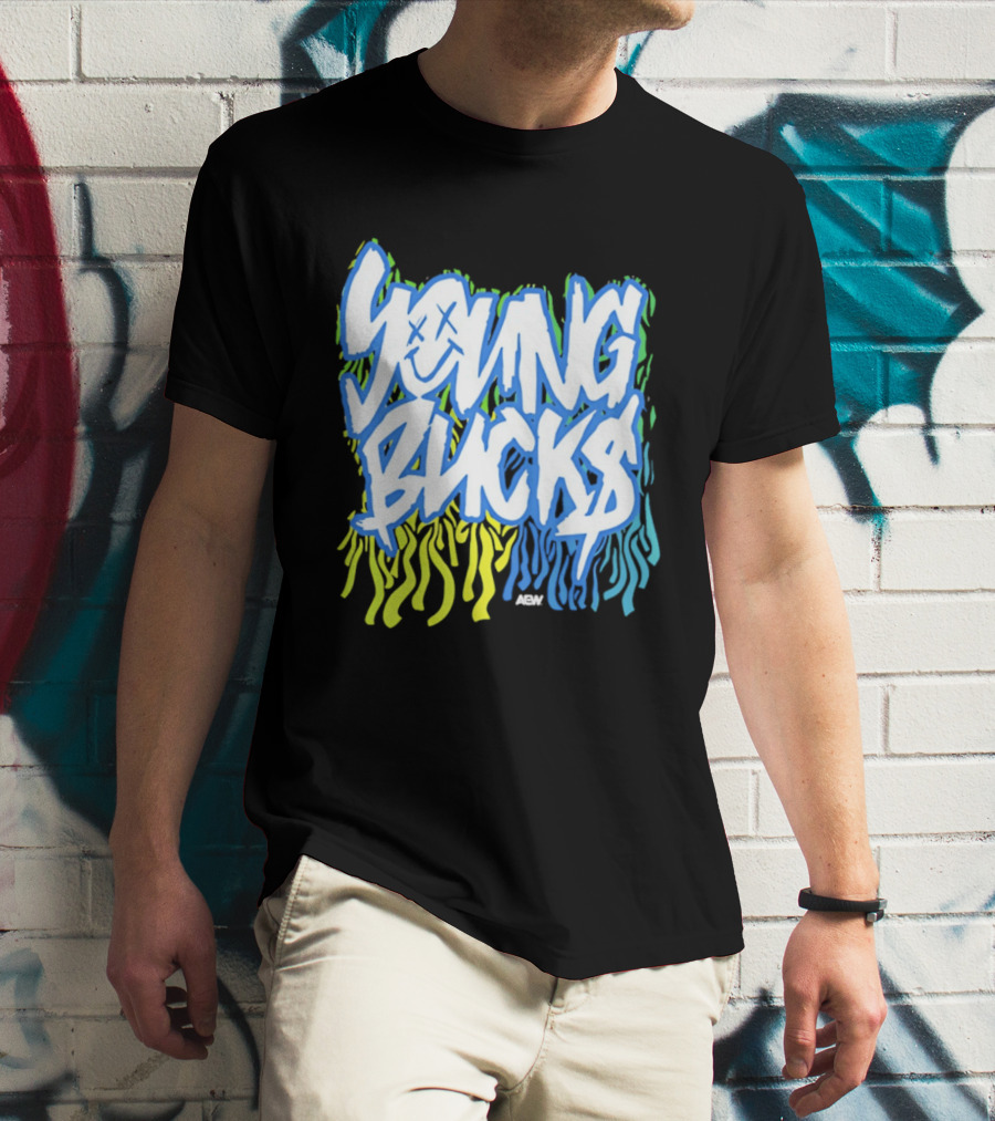 Young Bucks The Party's Back Neon Graffiti T-Shirt