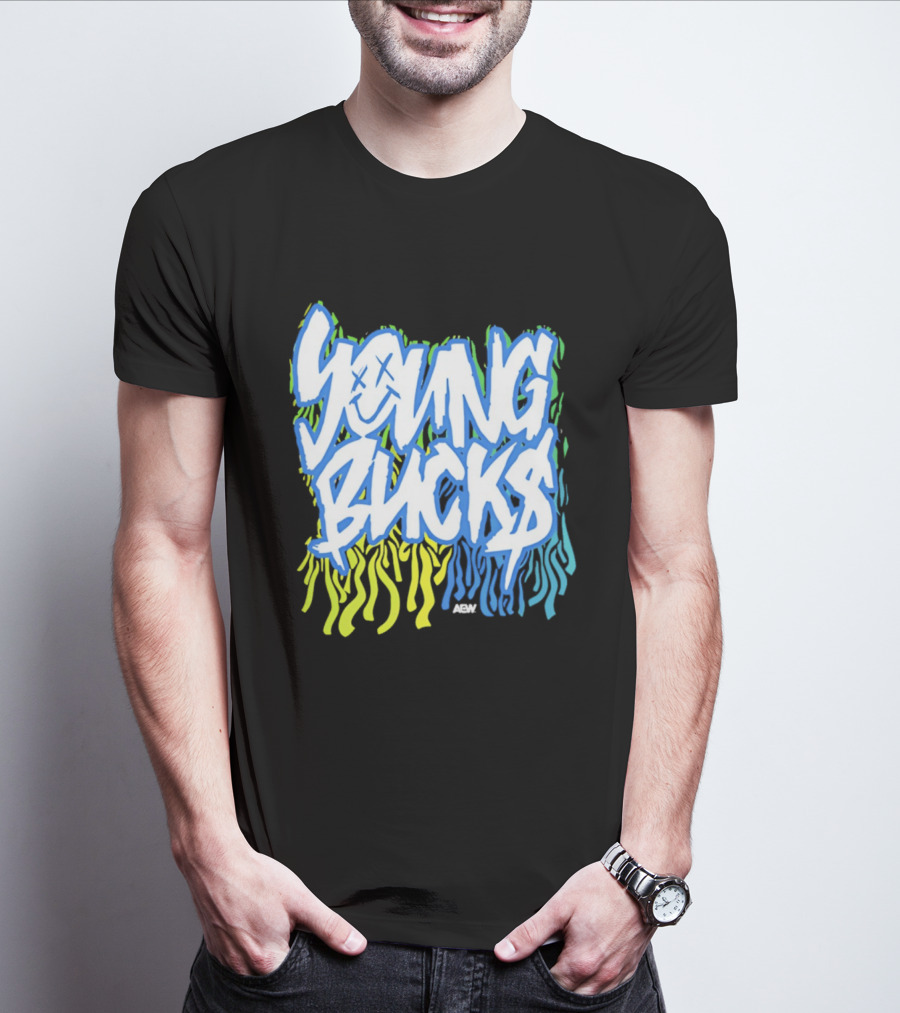 Young Bucks The Party's Back Neon Graffiti T-Shirt