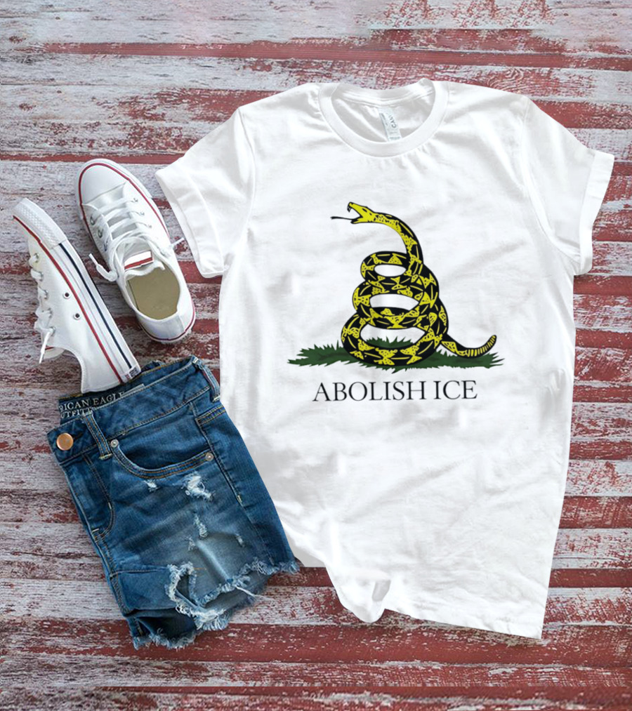 Abolish ICE Gadsden Flag Snake T-Shirt