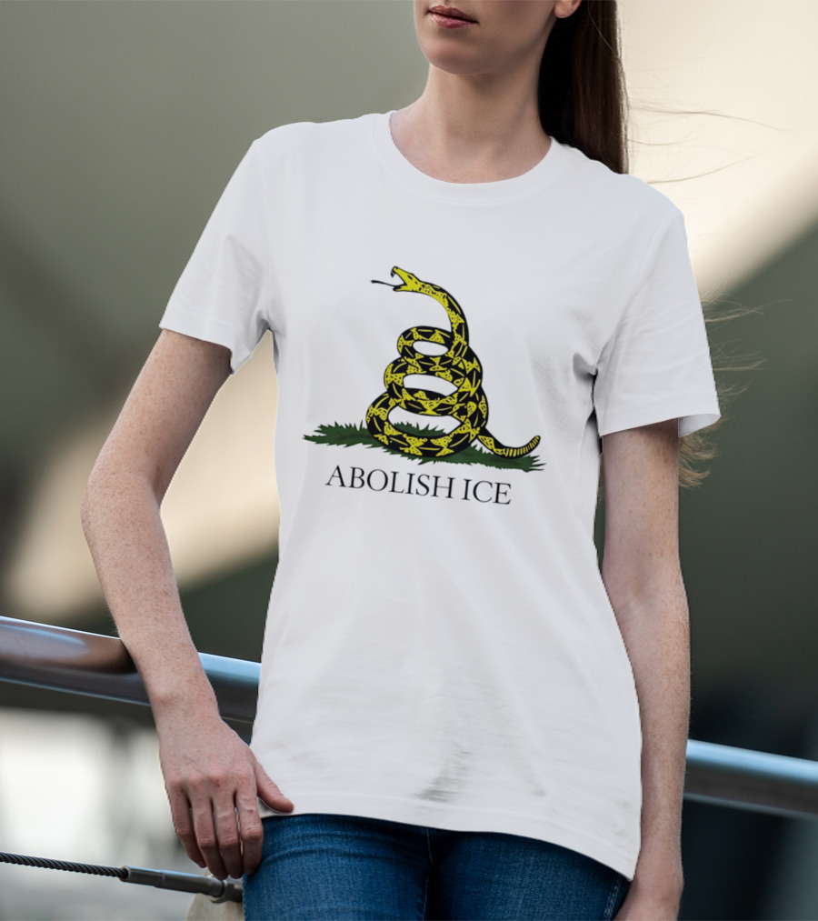 Abolish ICE Gadsden Flag Snake T-Shirt