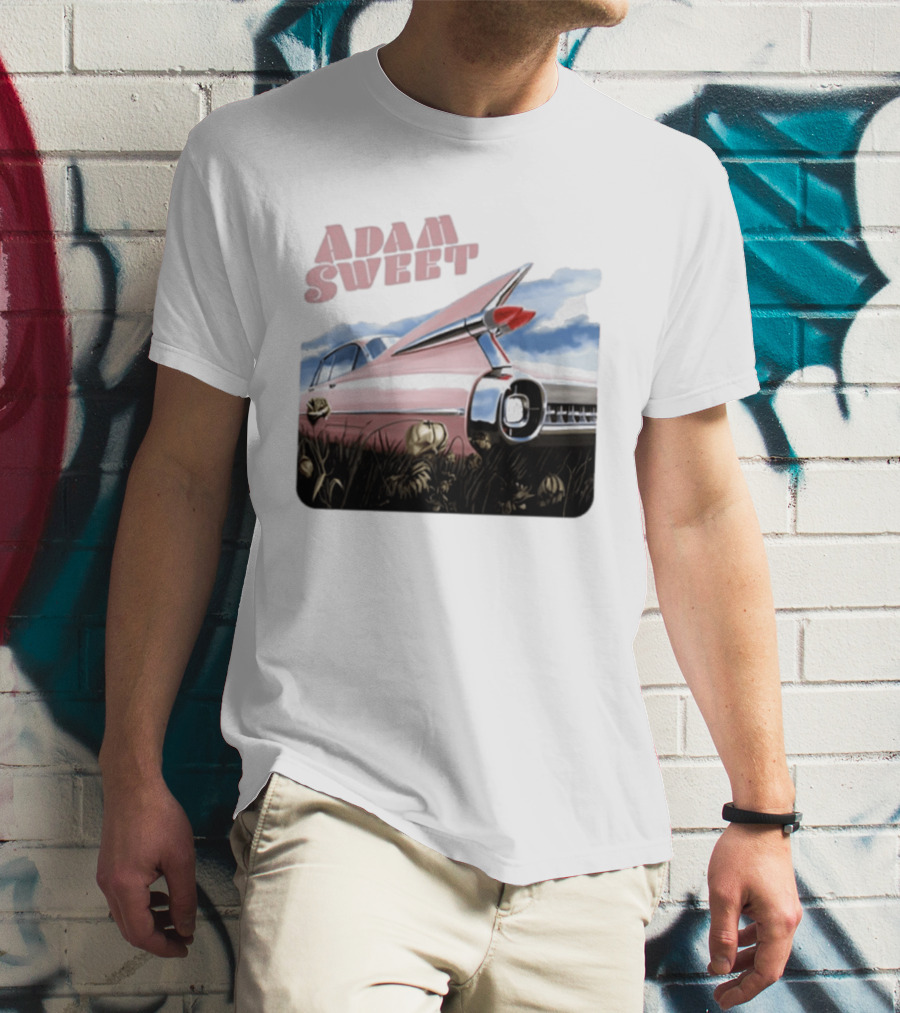 Adam Sweet Pink Cadillac Flowers Nostalgia T-Shirt
