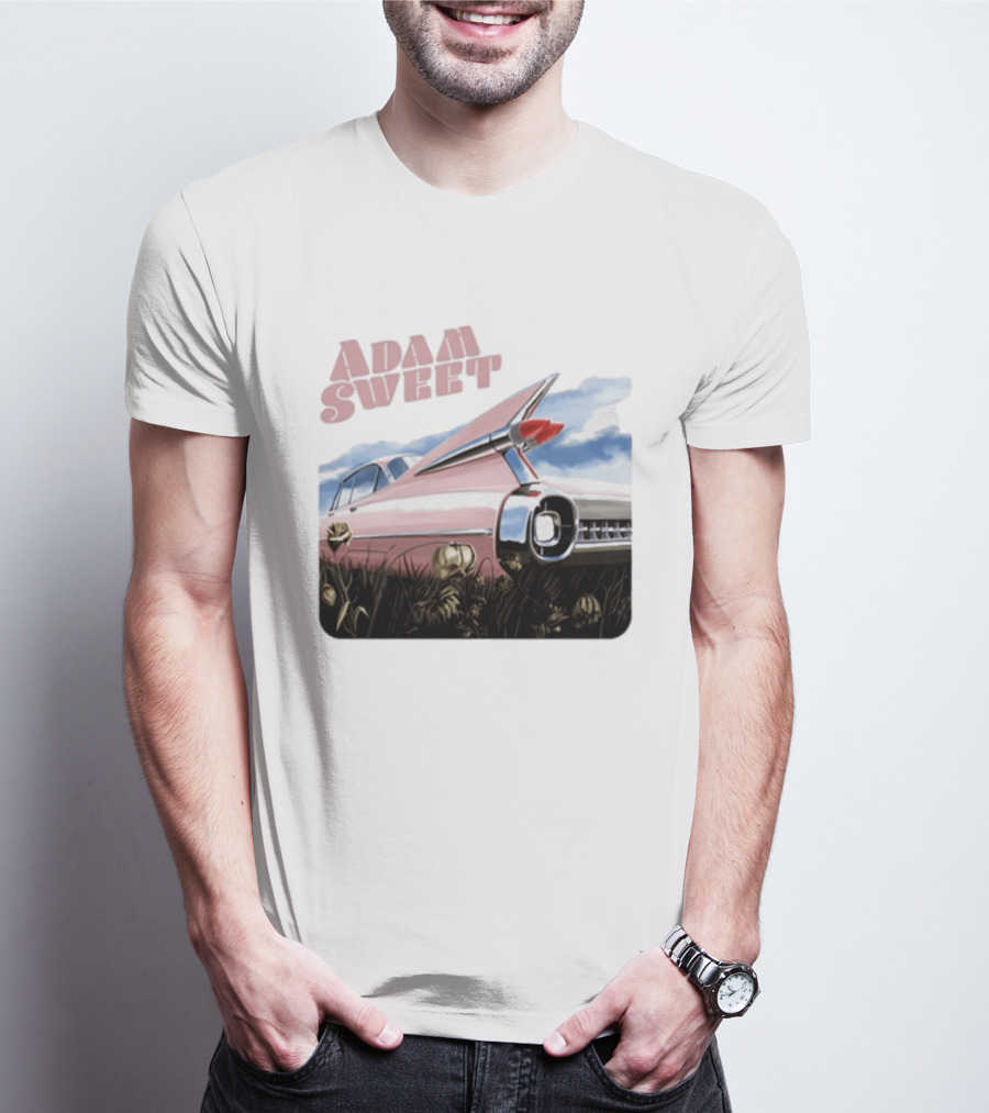 Adam Sweet Pink Cadillac Flowers Nostalgia T-Shirt