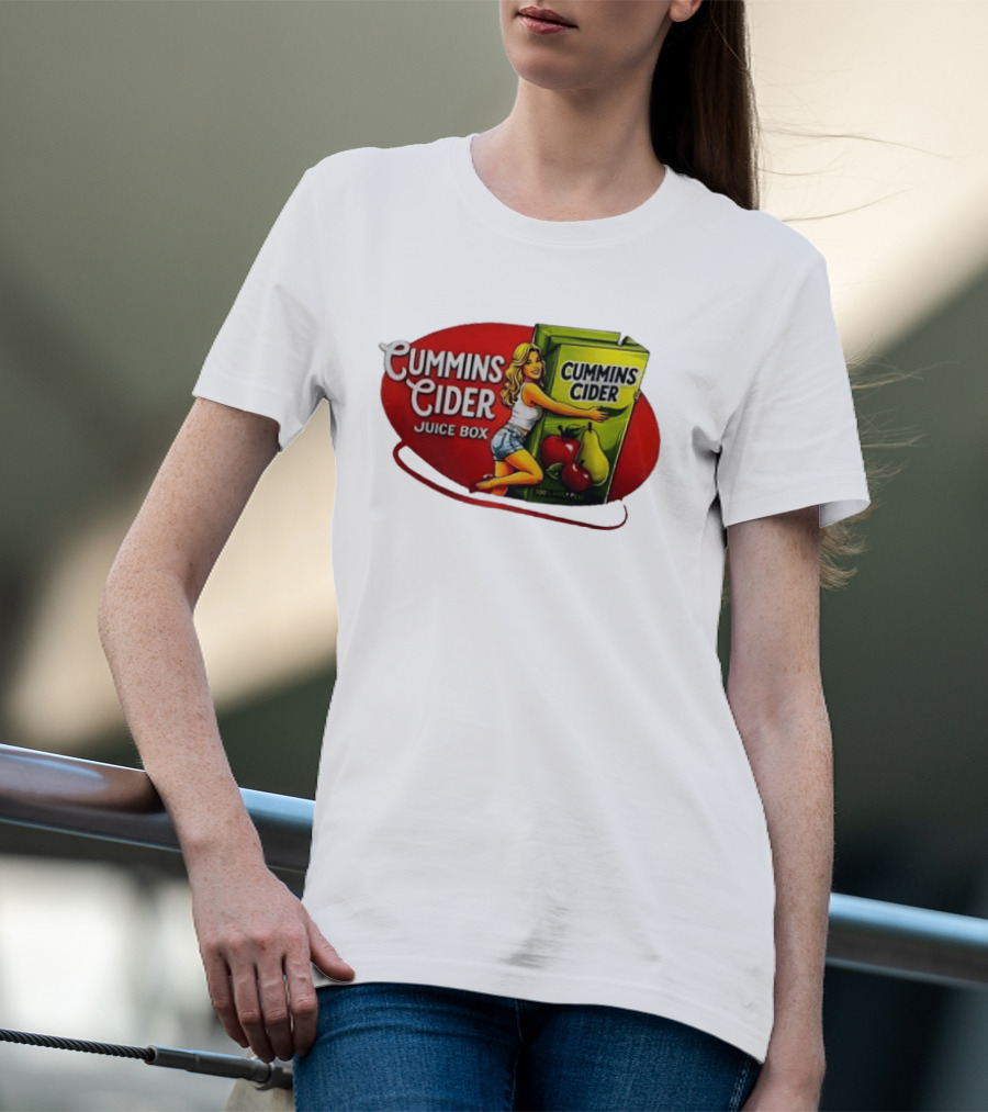 Cummins Cider Juice Box Vintage Style 100% Pear And Apple Drink T-Shirt