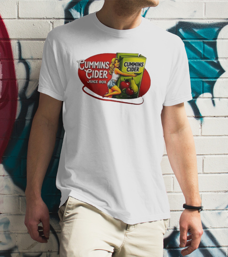 Cummins Cider Juice Box Vintage Style 100% Pear And Apple Drink T-Shirt