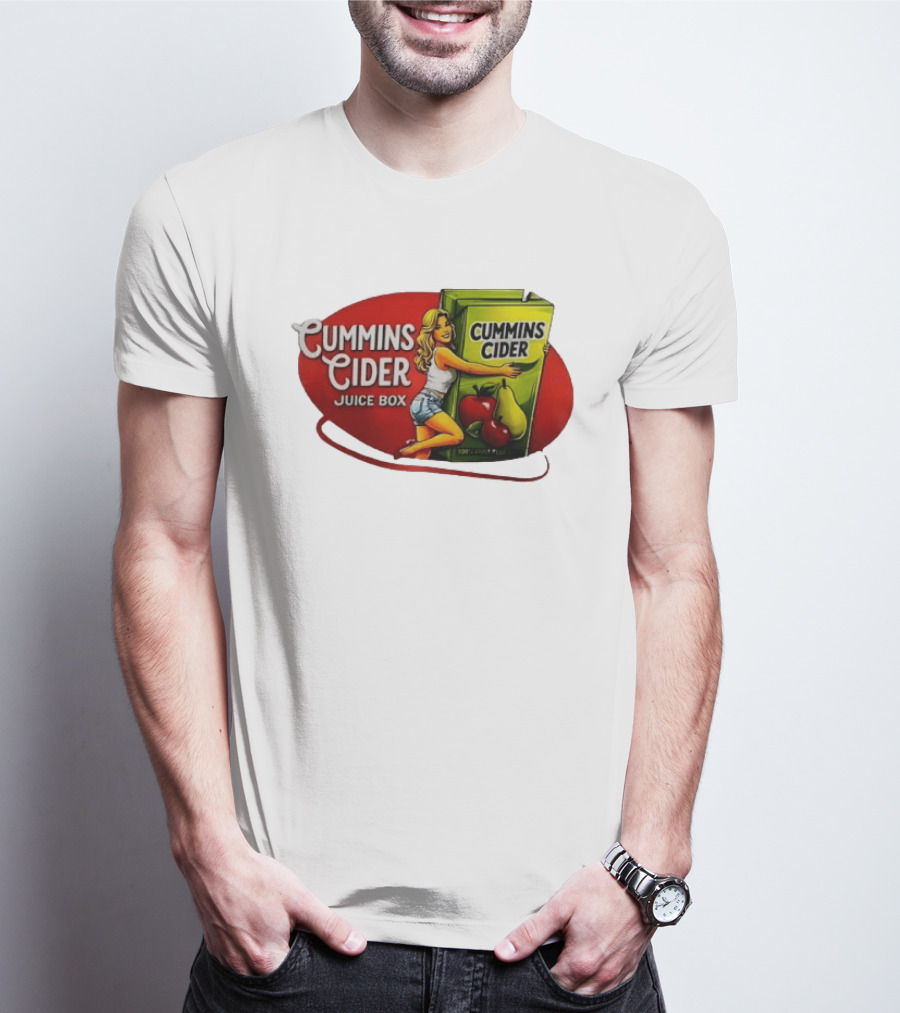 Cummins Cider Juice Box Vintage Style 100% Pear And Apple Drink T-Shirt