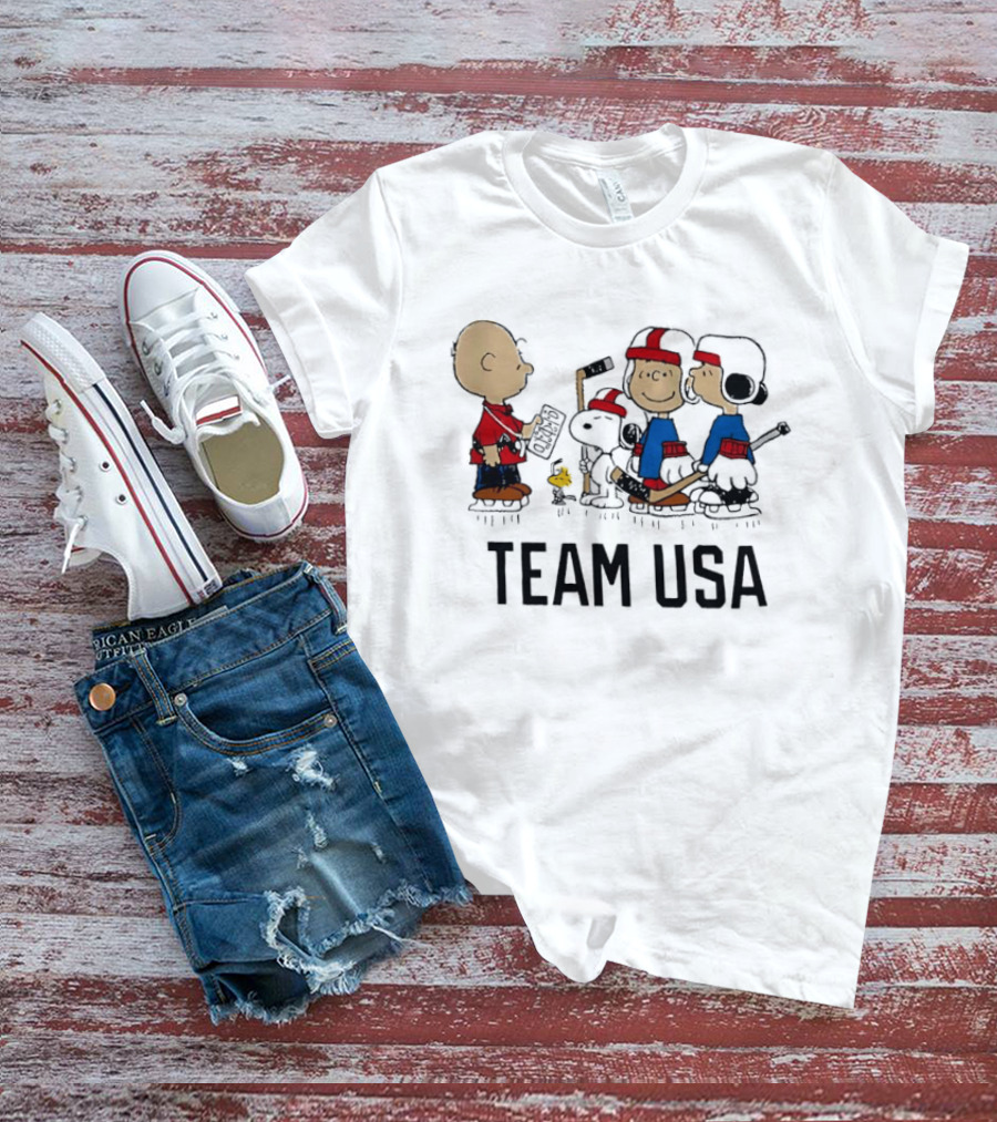 Team USA Peanuts Hockey Outerstuff Collaboration T-Shirt