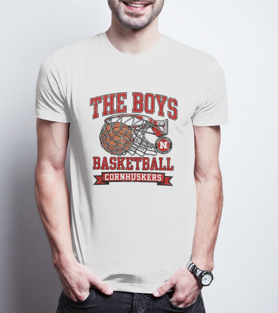 The Boys Basketball Cornhuskers N Iconic Hoop T-Shirt