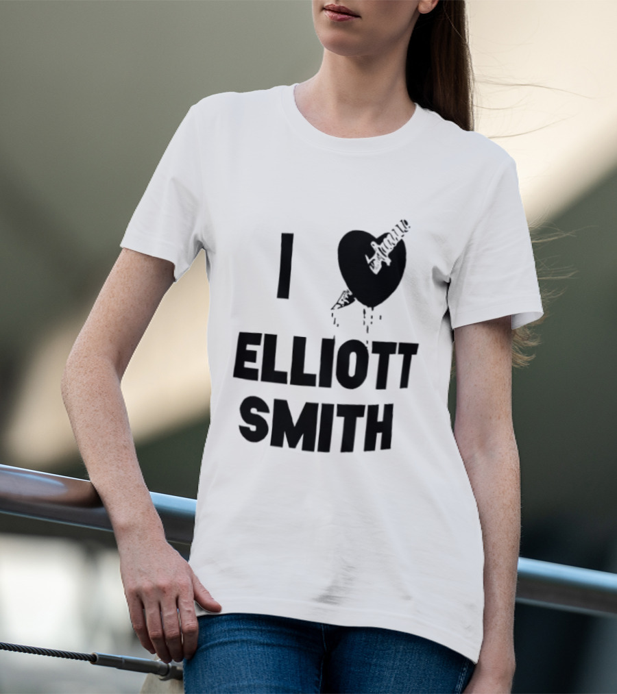 I Heart Elliott Smith Guitar Heart T-Shirt