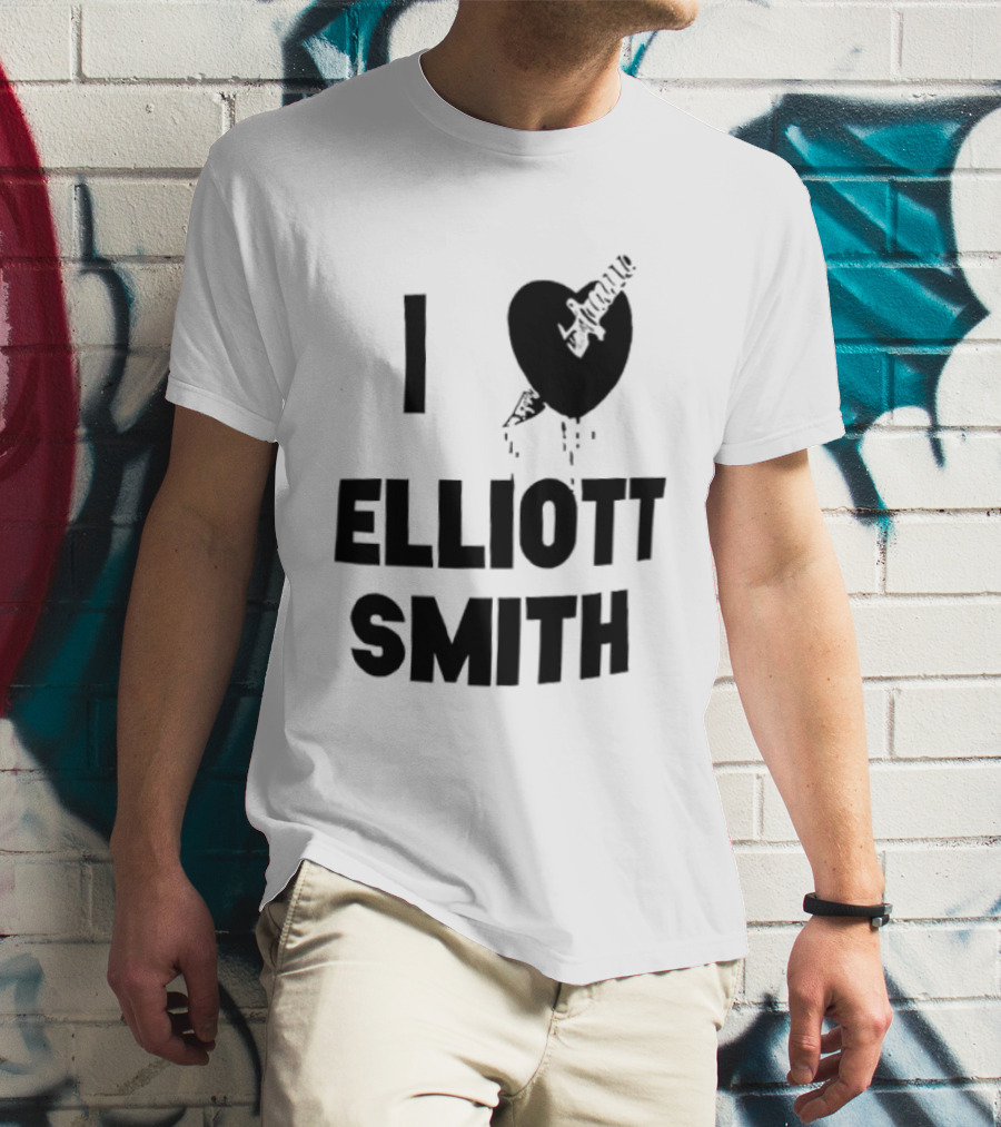 I Heart Elliott Smith Guitar Heart T-Shirt