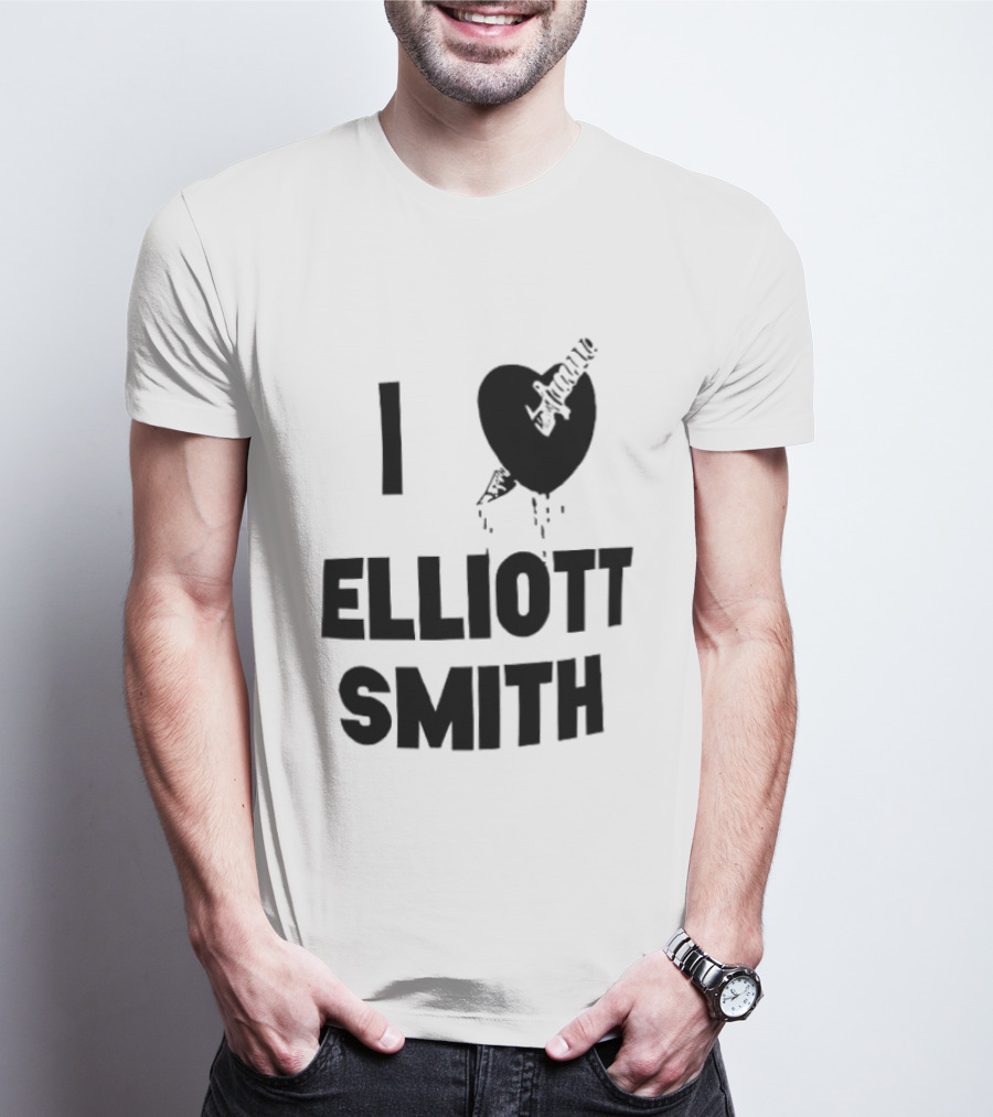 I Heart Elliott Smith Guitar Heart T-Shirt