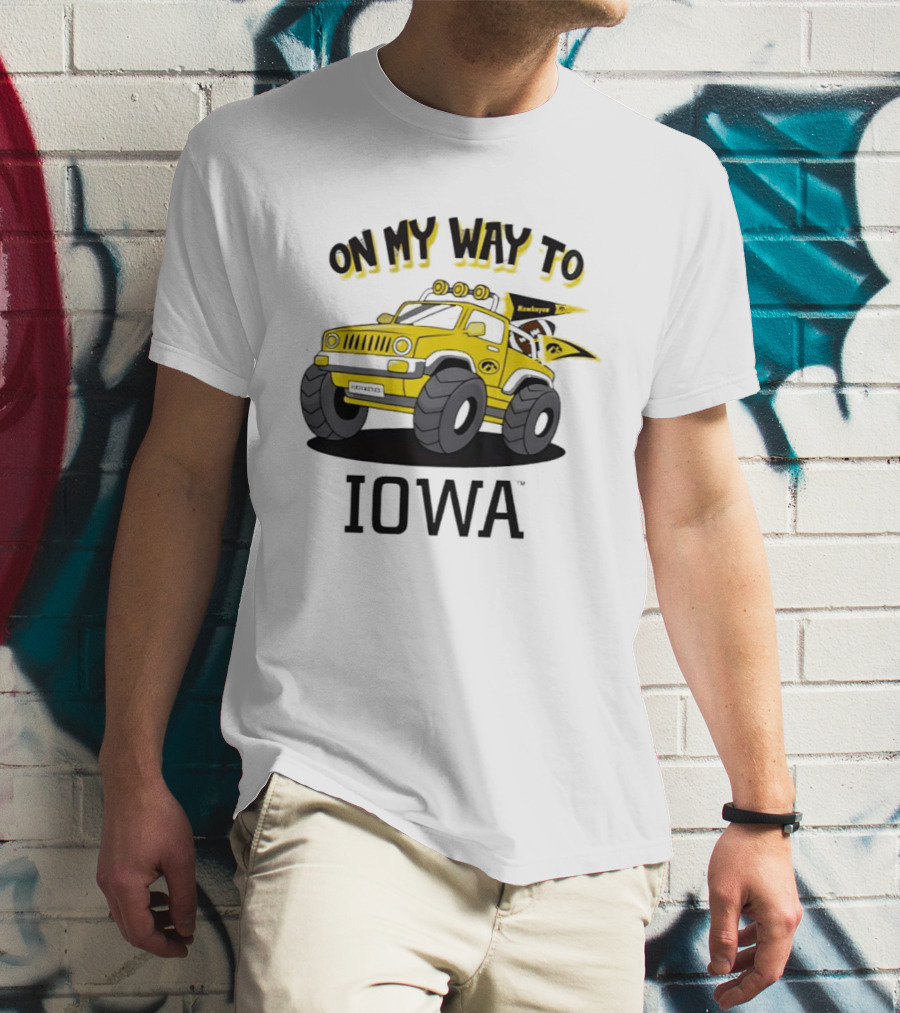 On My Way To Iowa Hawkeyes Monster Truck T-Shirt