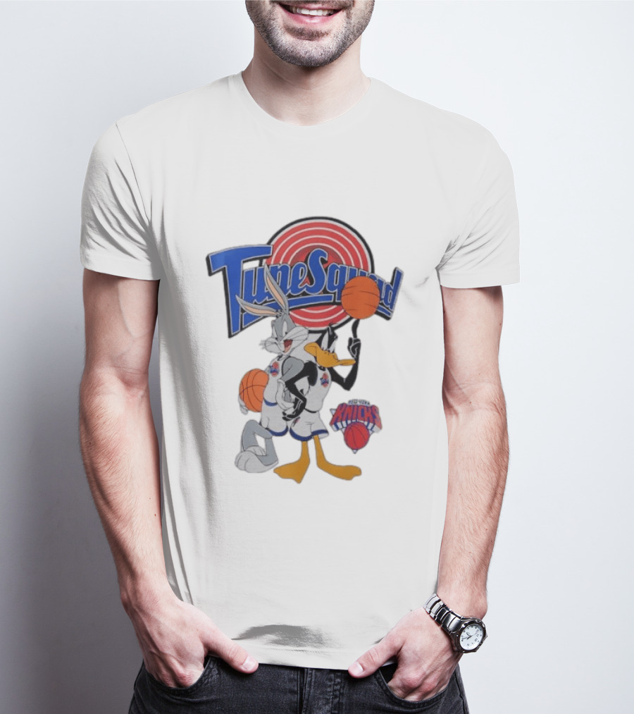 TuneSquad Bugs Bunny Daffy Duck New York Knicks Basketball Sports T-Shirt