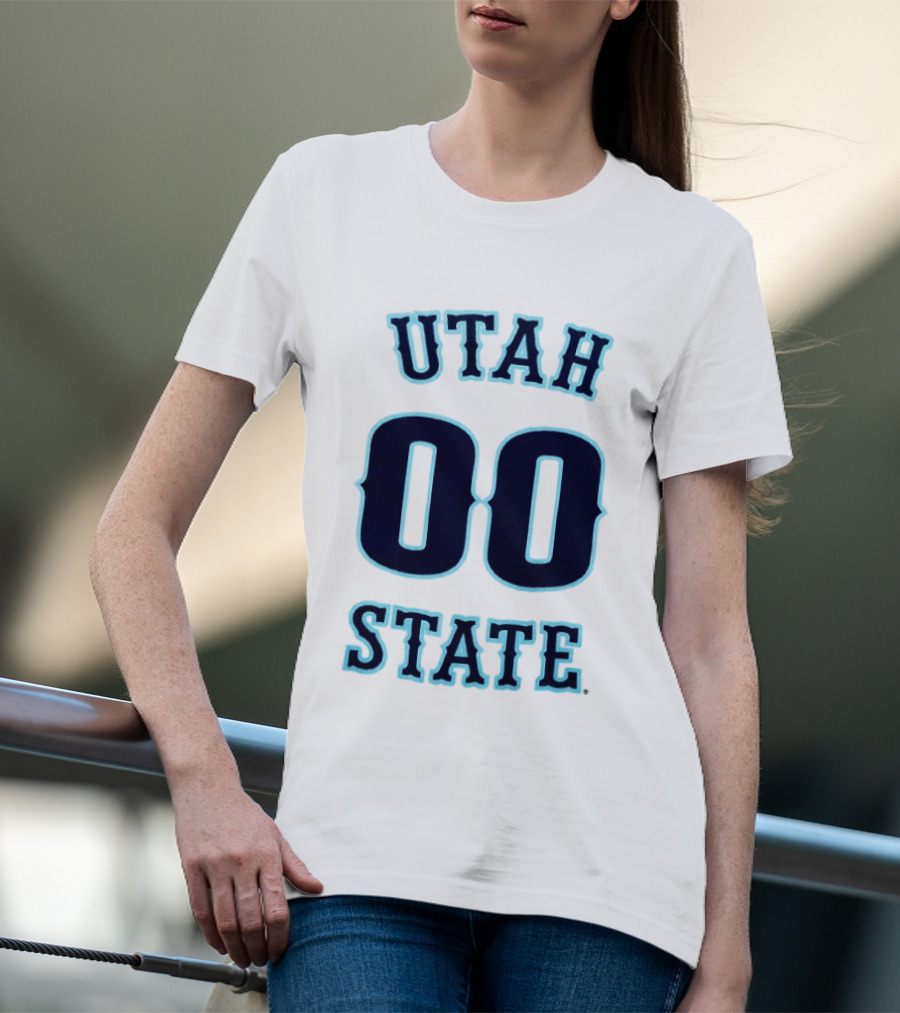 Utah State 00 Number Basketball T-Shirt