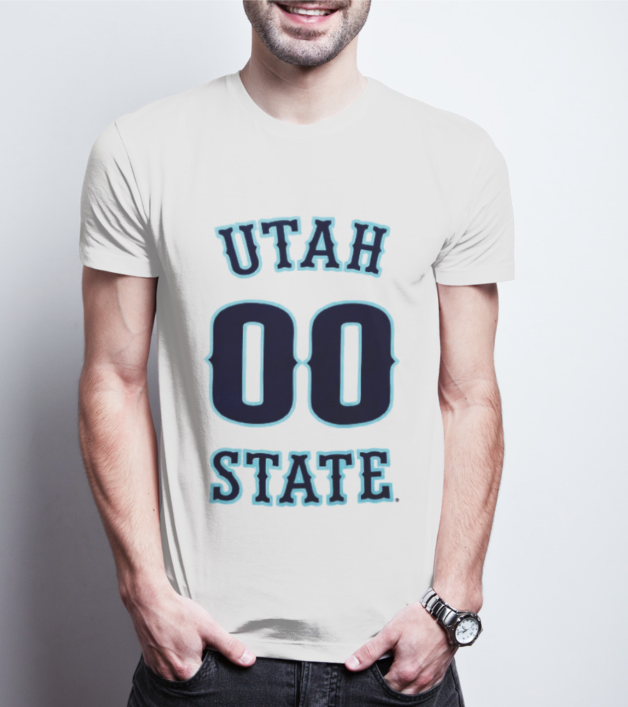 Utah State 00 Number Basketball T-Shirt
