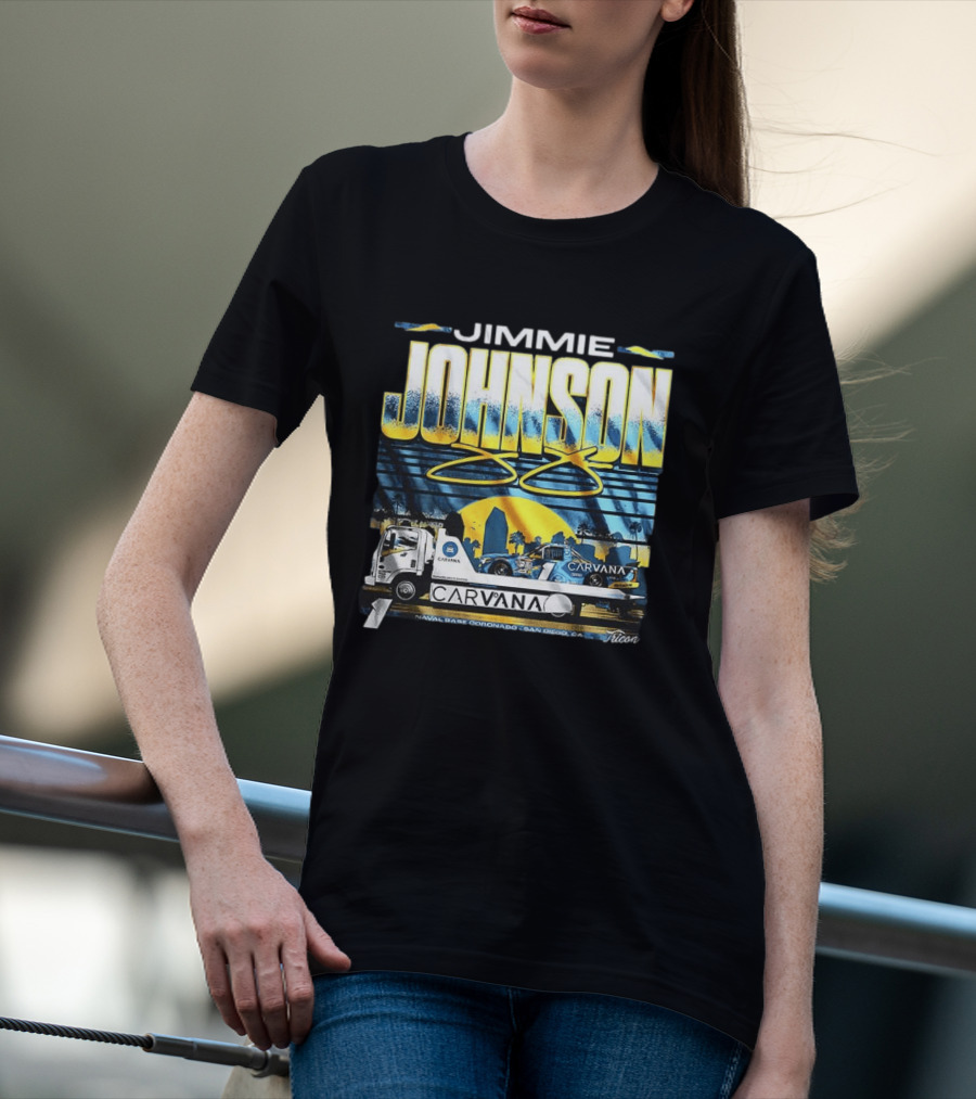 Jimmie Johnson Carvana San Diego Navy Base Coronado 48 Racing Truck T-Shirt