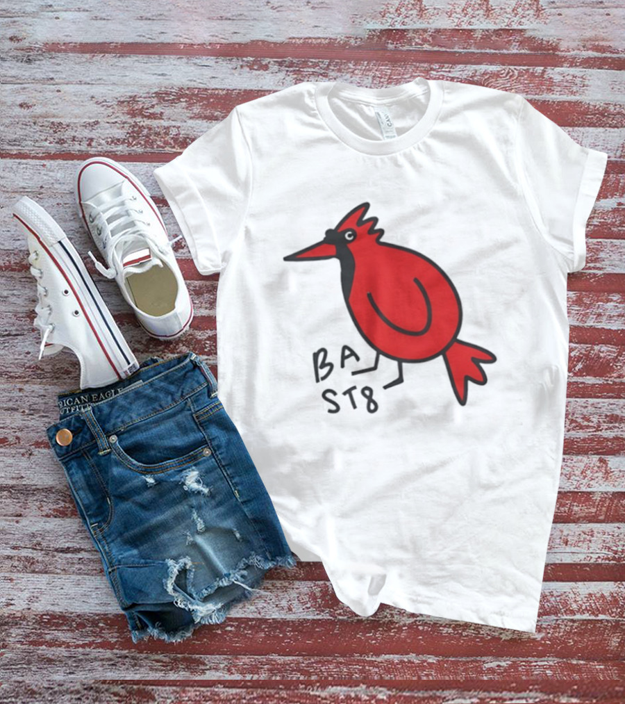 Ball State Cardinal Bird Doodle BSU Football T-Shirt
