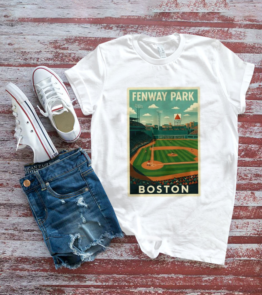 Boston Red Sox Fenway Park Stadium CITGO Sign Baseball Boston T-Shirt