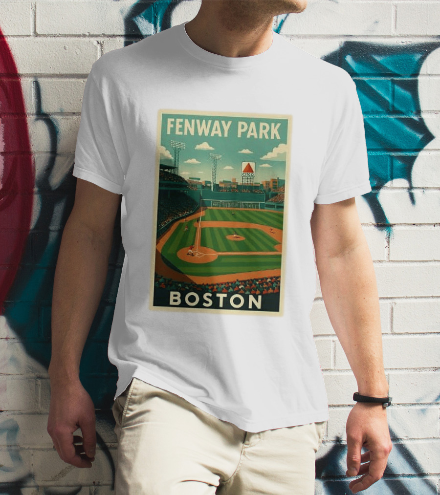 Boston Red Sox Fenway Park Stadium CITGO Sign Baseball Boston T-Shirt