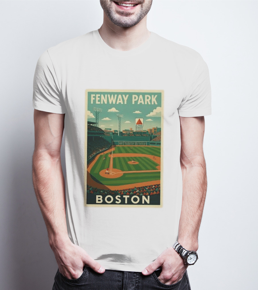 Boston Red Sox Fenway Park Stadium CITGO Sign Baseball Boston T-Shirt