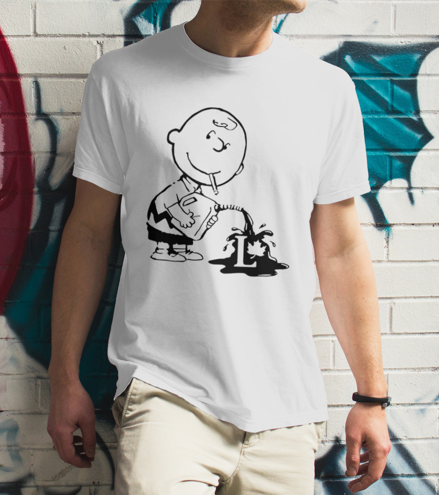 Charlie Brown Watering Flower Political Cartoon T-Shirt