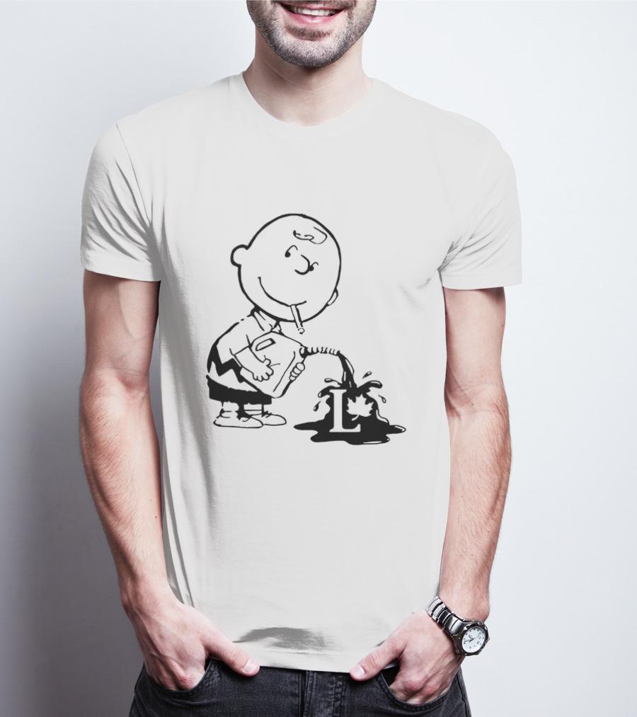 Charlie Brown Watering Flower Political Cartoon T-Shirt