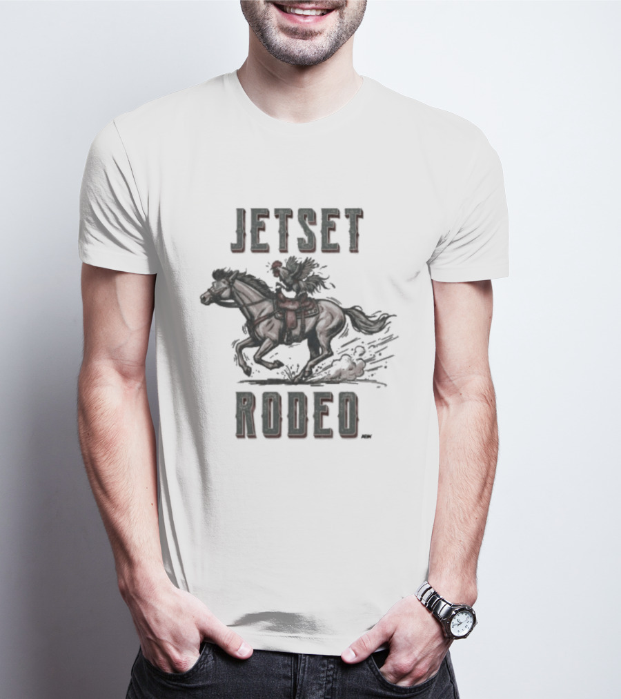 Jetset Rodeo Ride It Cowboy Horse Adventure T-Shirt