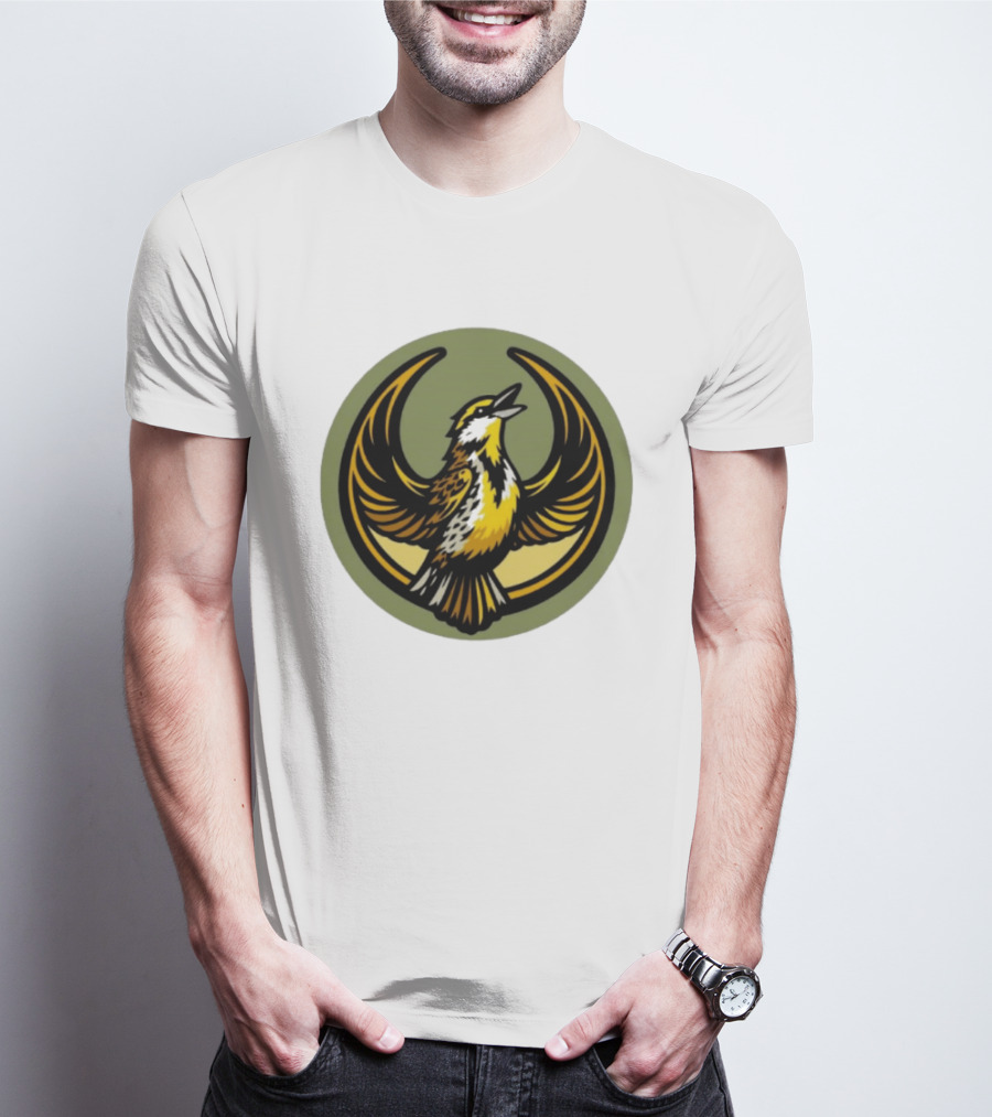 Western Meadowlark Rebel Alliance Icon Star Wars Symbol Bird Motif T-Shirt