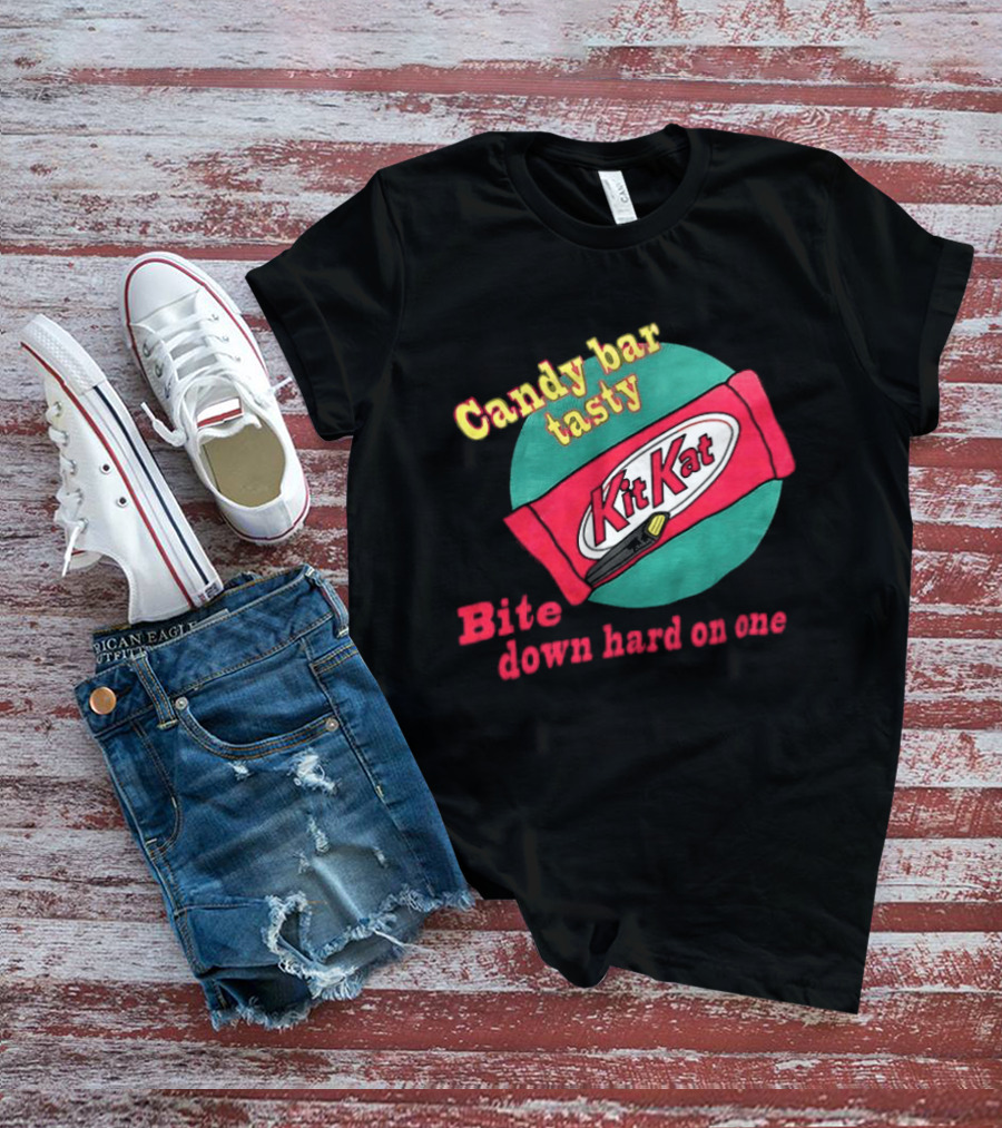 Candy Bar Tasty KitKat Bite Down Hard On One T-Shirt