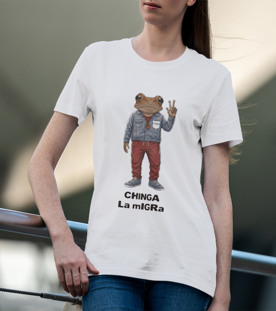 2026 Chinga La Migra Ice Out Frog Streetwear Rebel T-Shirt