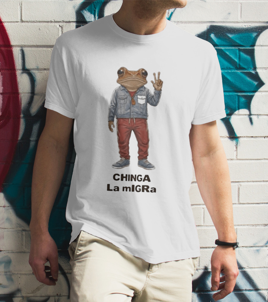 2026 Chinga La Migra Ice Out Frog Streetwear Rebel T-Shirt