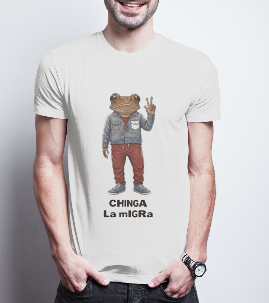 2026 Chinga La Migra Ice Out Frog Streetwear Rebel T-Shirt