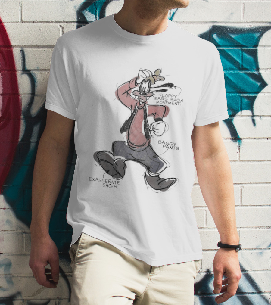 Goofy Floppy Ears Movement Baggy Pants Exaggerated Shoes T-Shirt