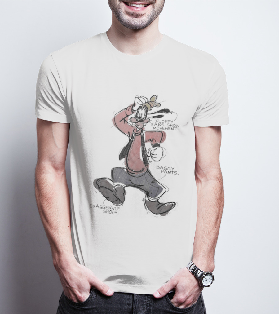 Goofy Floppy Ears Movement Baggy Pants Exaggerated Shoes T-Shirt