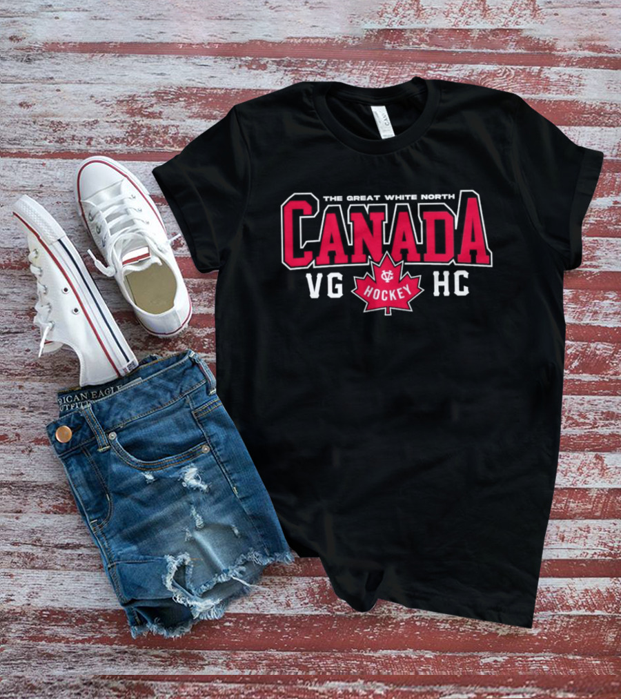 The Great White North Canada Hockey VG HC Maple Leaf 2026 T-Shirt
