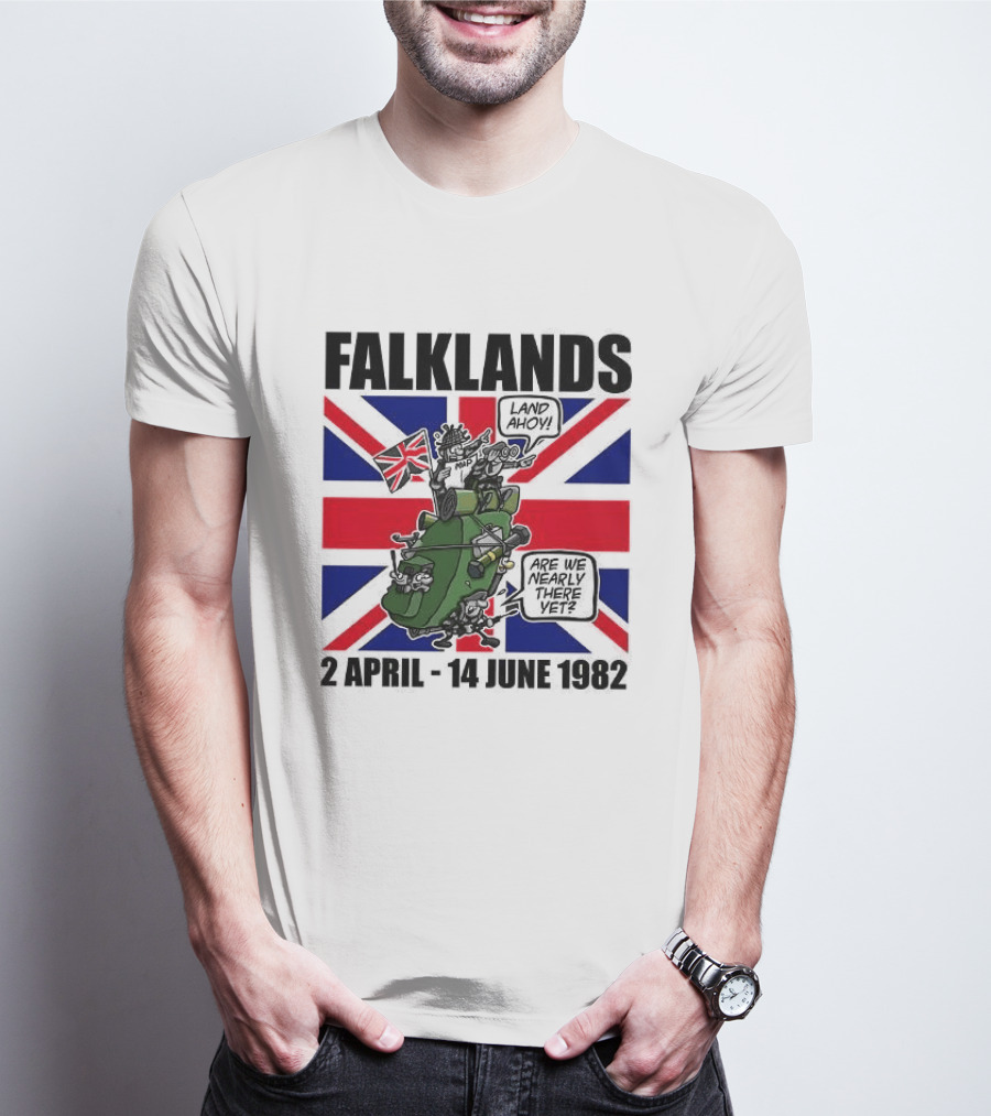 Falklands War 2 April 14 June 1982 Union Jack Tank T-Shirt