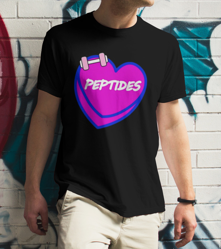 Valentines Day Sweet Hearts Love Peptides Candy Workout T-Shirt