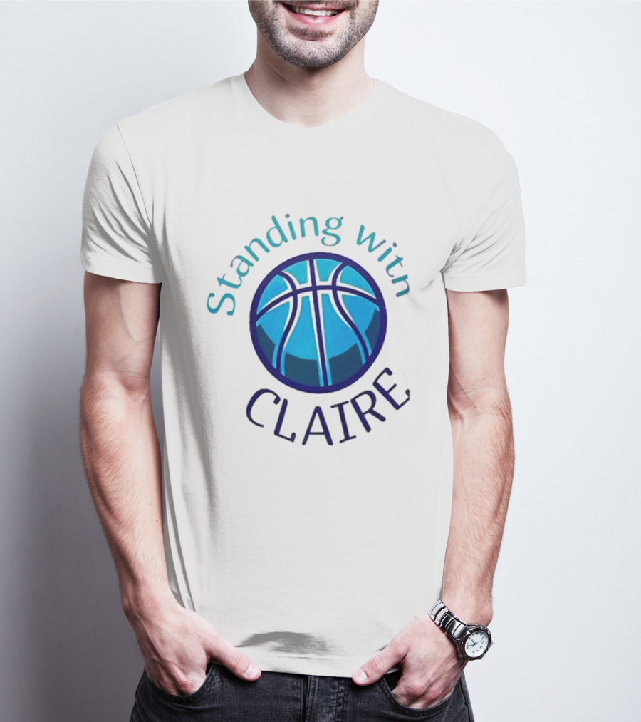 Standing With Claire Basketball Support T-Shirt