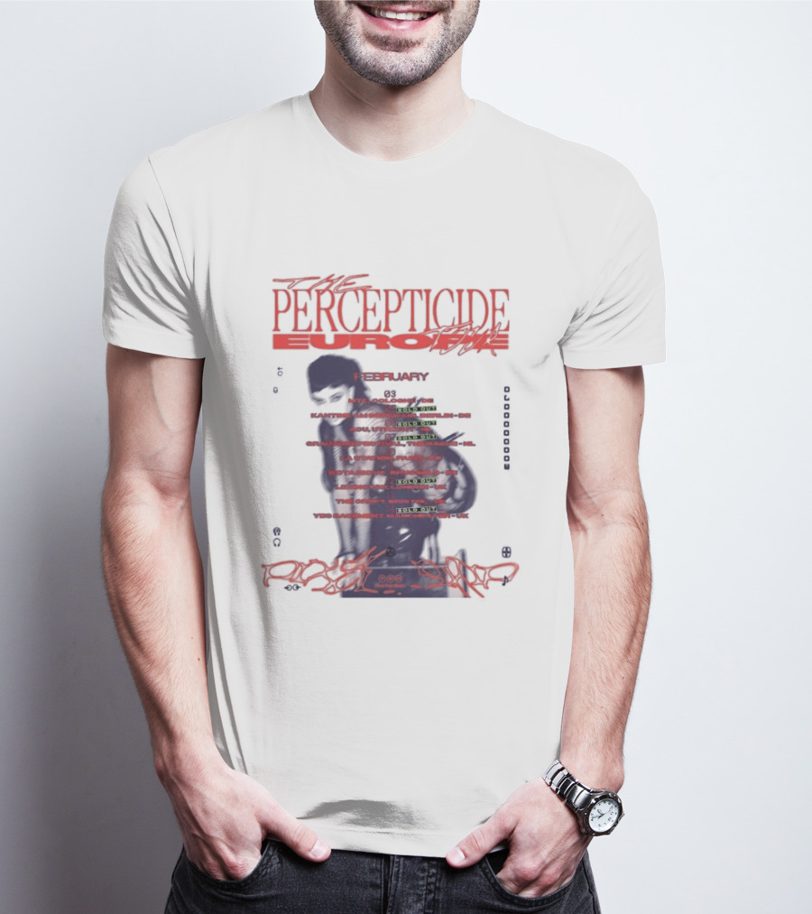 PERCEPTICIDE Europe Tour 2026 Dates And Locations T-Shirt
