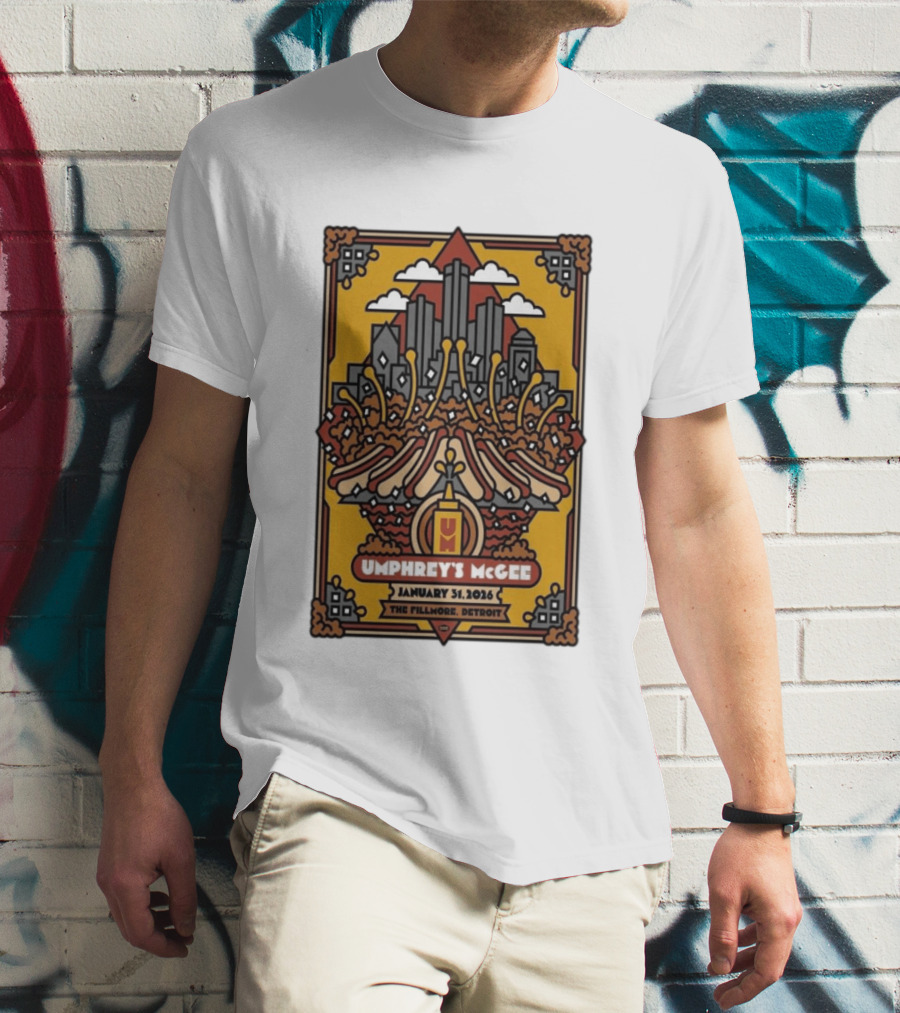 Umphrey's McGee January 31 2026 The Fillmore Detroit Concert T-Shirt