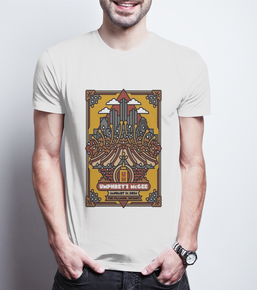 Umphrey's McGee January 31 2026 The Fillmore Detroit Concert T-Shirt