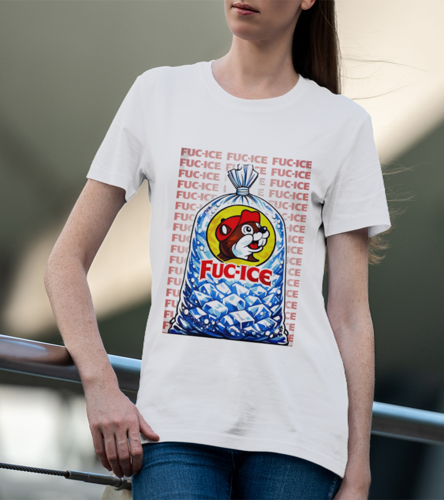 Buc Ee's Fuc Ice Parody Bag Of Ice T-Shirt