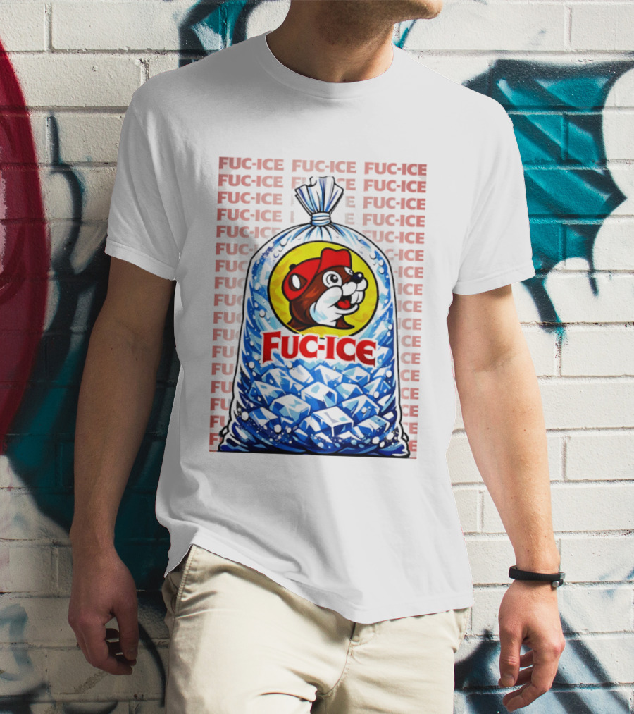 Buc Ee's Fuc Ice Parody Bag Of Ice T-Shirt