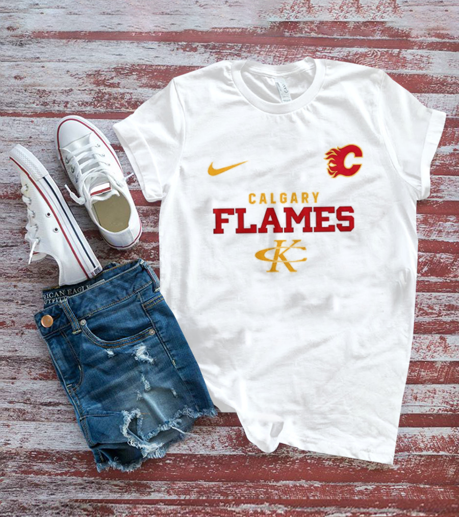 Calgary Flames Kenny Chesney No Shoes Nation Tour Nike Collaboration T-Shirt