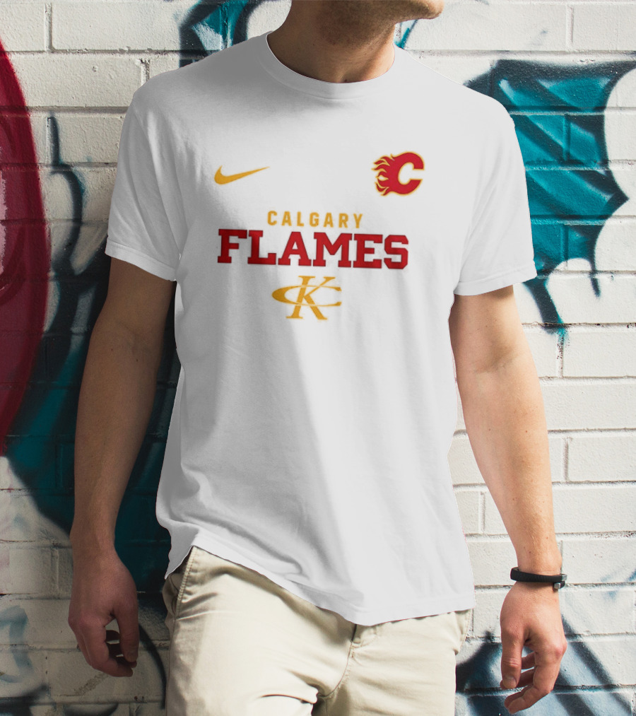 Calgary Flames Kenny Chesney No Shoes Nation Tour Nike Collaboration T-Shirt