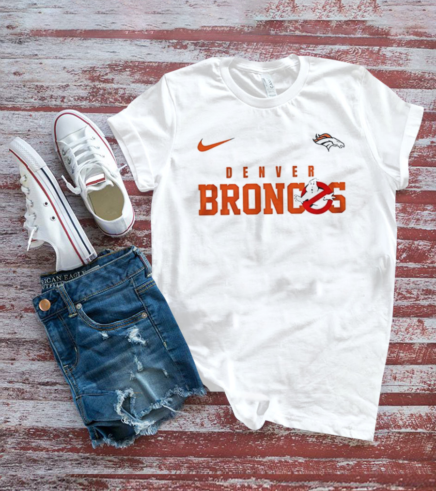 Nike Denver Broncos Ghostbusters Crossover Who Ya Gonna Call T-Shirt