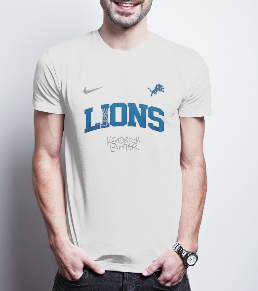 Nike Detroit Lions Kendrick Lamar King Kunta Collaboration T-Shirt