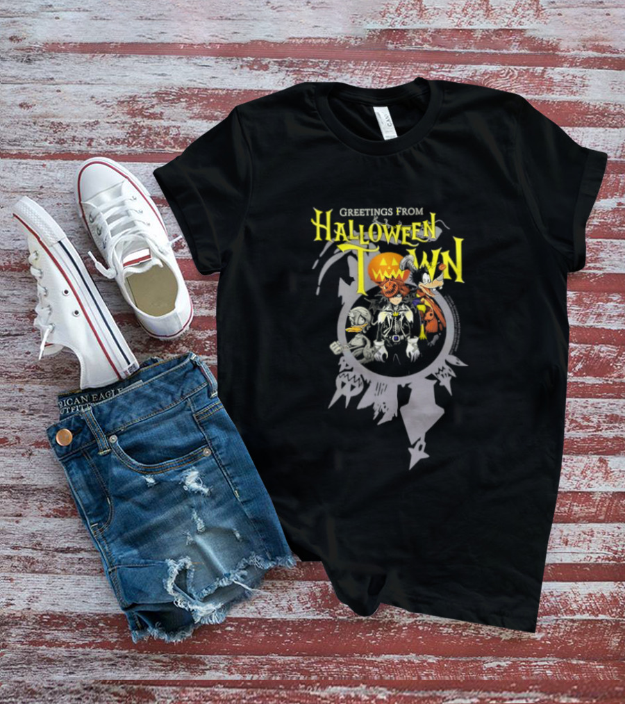 Greetings From Halloween Town Disney Kingdom Hearts Graphic Adventure T-Shirt