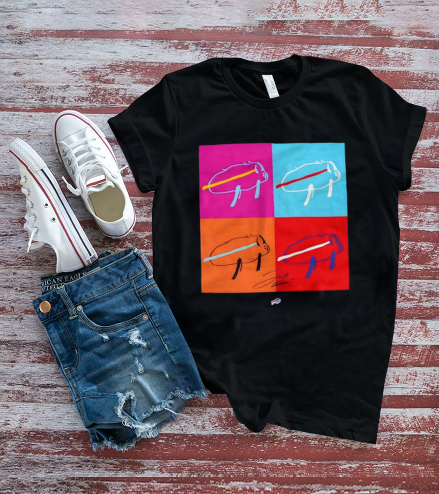 New Era Buffalo Bills Multi Color Billustration Pop T-Shirt
