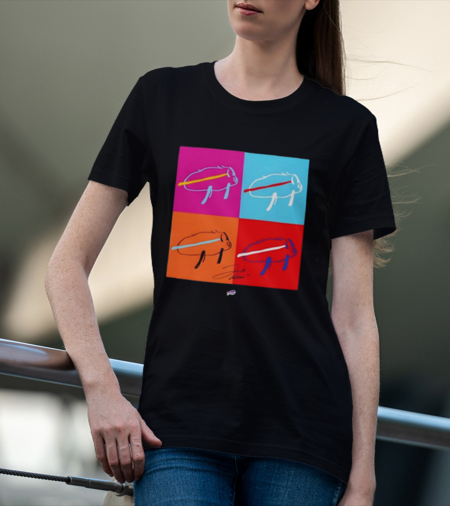 New Era Buffalo Bills Multi Color Billustration Pop T-Shirt